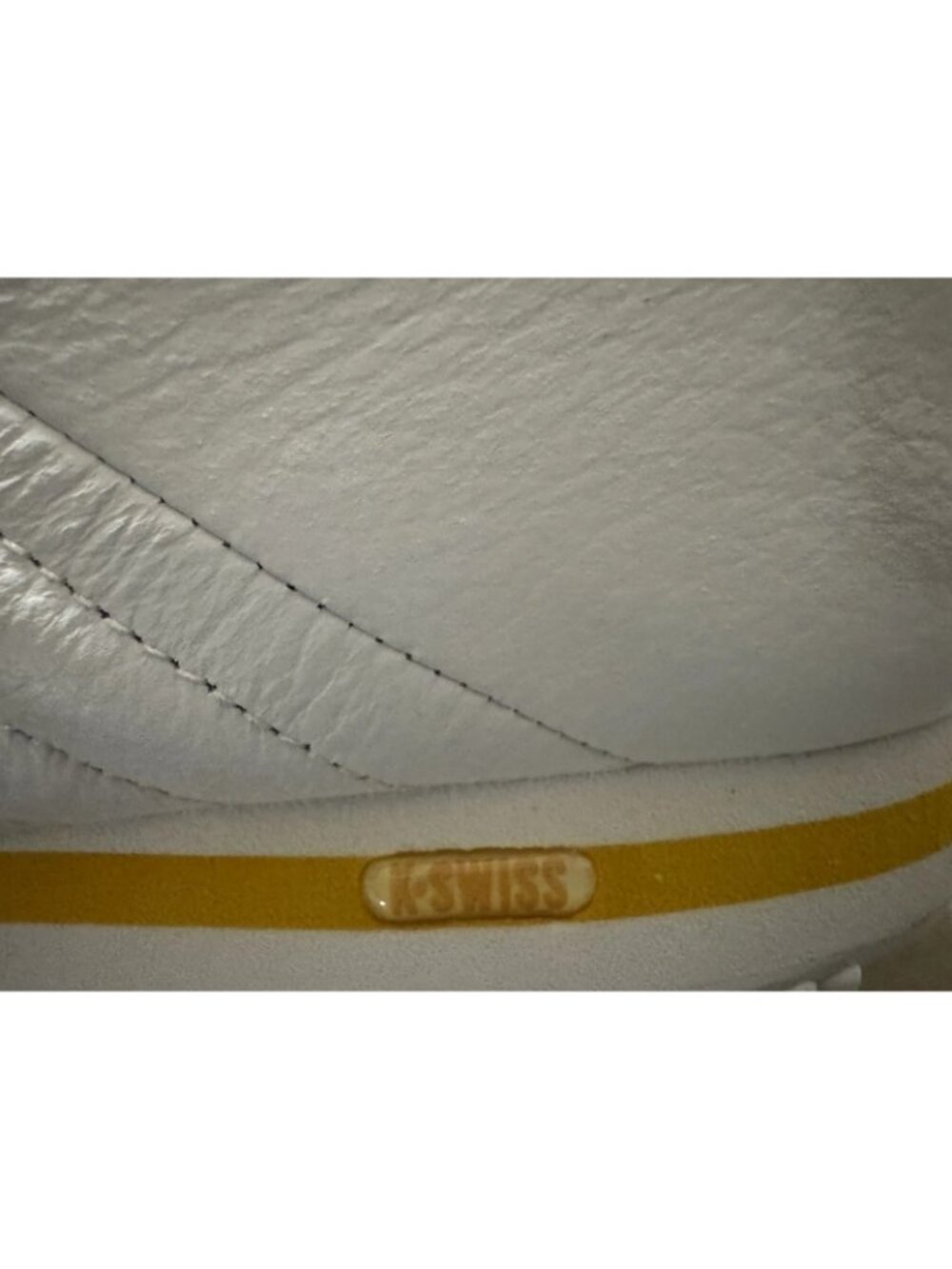 K-Swiss Women Denley Low Top Shoe Sneaker White Yellow Size 8 new - Picture 6 of 10